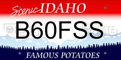 B60FSS Idaho License Plate