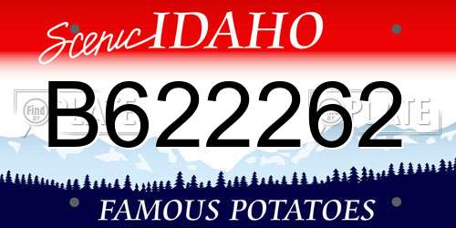 B622262 Idaho License Plate
