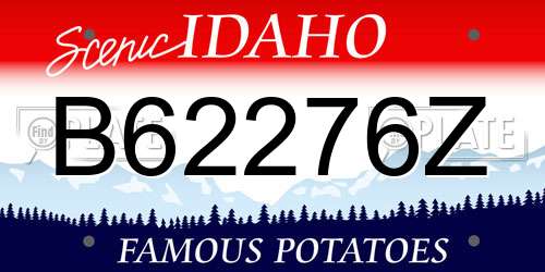 B62276Z Idaho License Plate