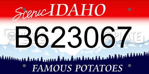 B623067 Idaho License Plate