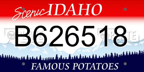 B626518 Idaho License Plate