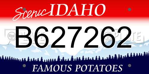 B627262 Idaho License Plate
