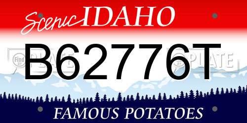 B62776T Idaho License Plate