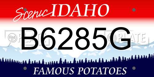 B6285G Idaho License Plate