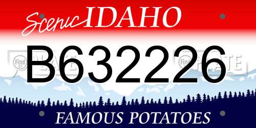B632226 Idaho License Plate