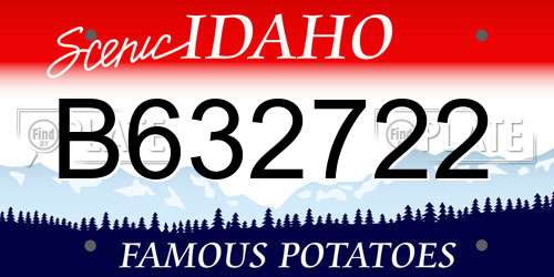 B632722 Idaho License Plate