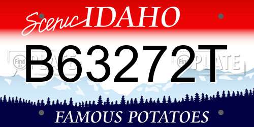 B63272T Idaho License Plate