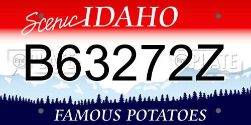 B63272Z Idaho License Plate
