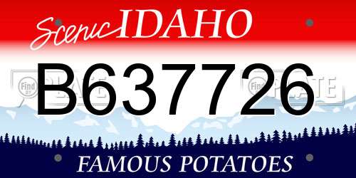 B637726 Idaho License Plate