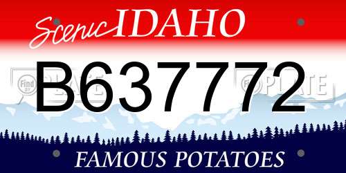 B637772 Idaho License Plate