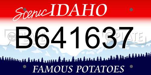 B641637 Idaho License Plate