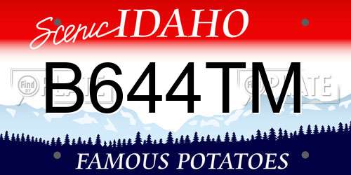 B644TM Idaho License Plate