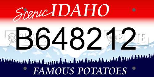 B648212 Idaho License Plate