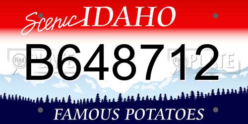 B648712 Idaho License Plate