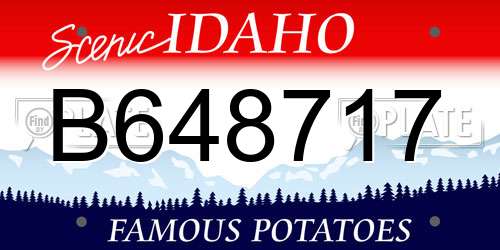 B648717 Idaho License Plate