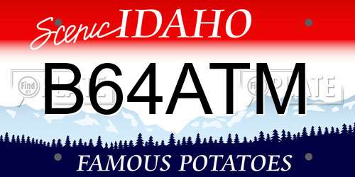 B64ATM Idaho License Plate