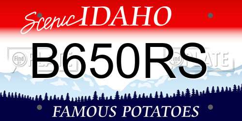 B650RS Idaho License Plate