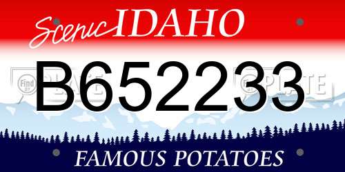 B652233 Idaho License Plate