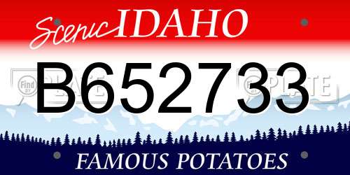 B652733 Idaho License Plate