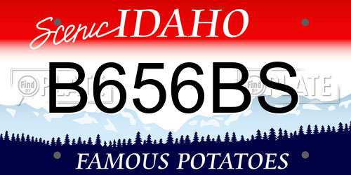 B656BS Idaho License Plate