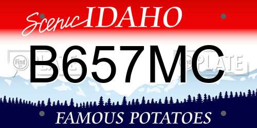 B657MC Idaho License Plate