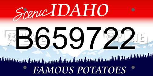 B659722 Idaho License Plate
