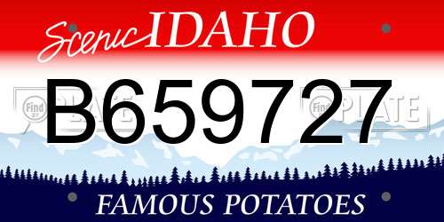 B659727 Idaho License Plate
