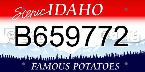 B659772 Idaho License Plate