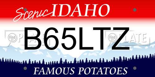 B65LTZ Idaho License Plate