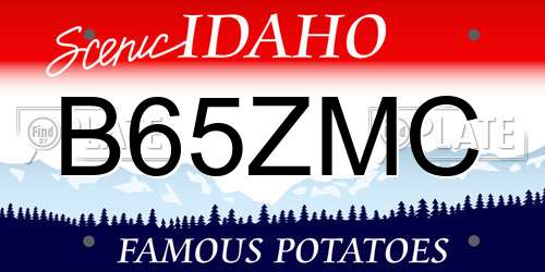 B65ZMC Idaho License Plate