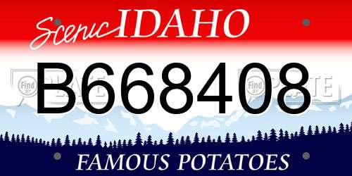 B668408 Idaho License Plate