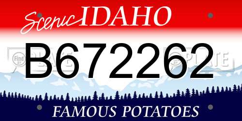 B672262 Idaho License Plate