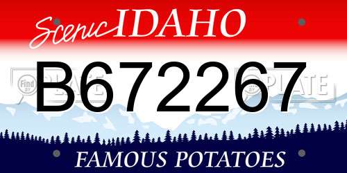 B672267 Idaho License Plate