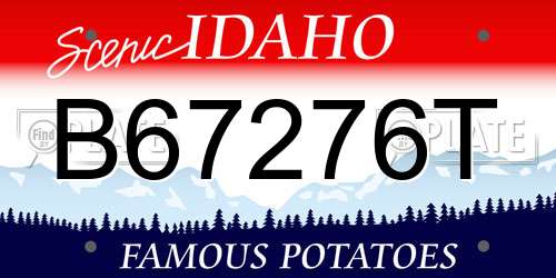 B67276T Idaho License Plate