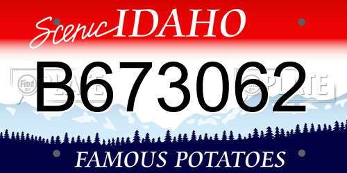 B673062 Idaho License Plate