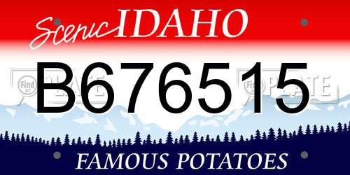 B676515 Idaho License Plate
