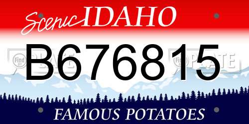 B676815 Idaho License Plate