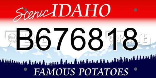 B676818 Idaho License Plate
