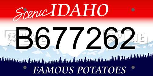 B677262 Idaho License Plate