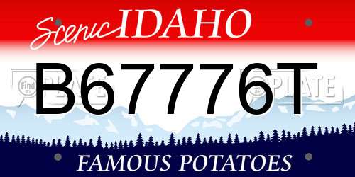 B67776T Idaho License Plate