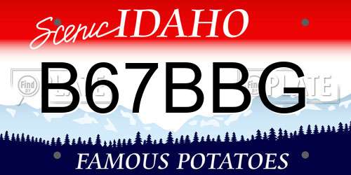 B67BBG Idaho License Plate