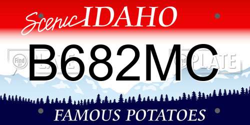 B682MC Idaho License Plate