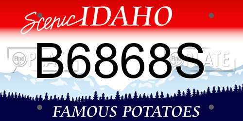 B6868S Idaho License Plate