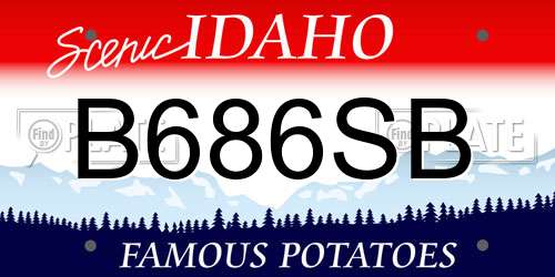 B686SB Idaho License Plate