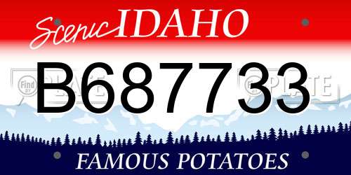 B687733 Idaho License Plate