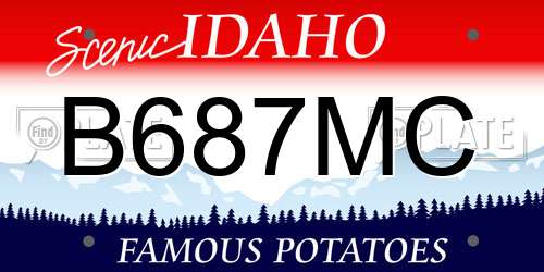 B687MC Idaho License Plate