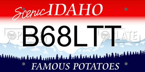 B68LTT Idaho License Plate