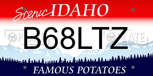 B68LTZ Idaho License Plate