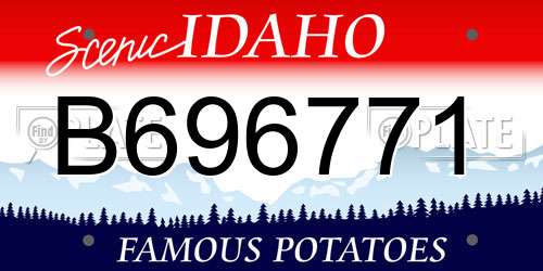 B696771 Idaho License Plate