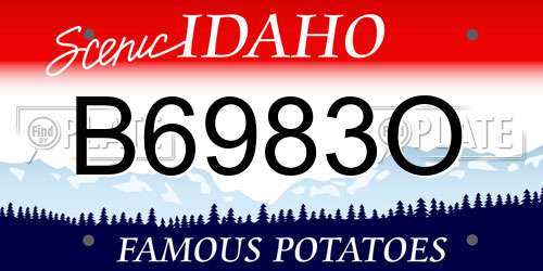 B6983O Idaho License Plate